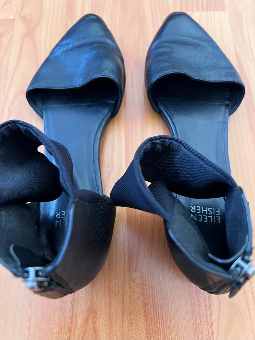 Eileen Fisher Allot Tumbled Leather Flat